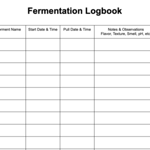 Fermentation Logbook