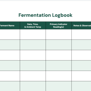 Fermentation Logbook
