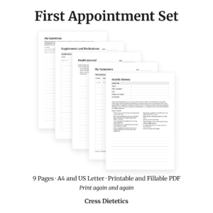 First Appointment Set (Health Tracking Worksheets)